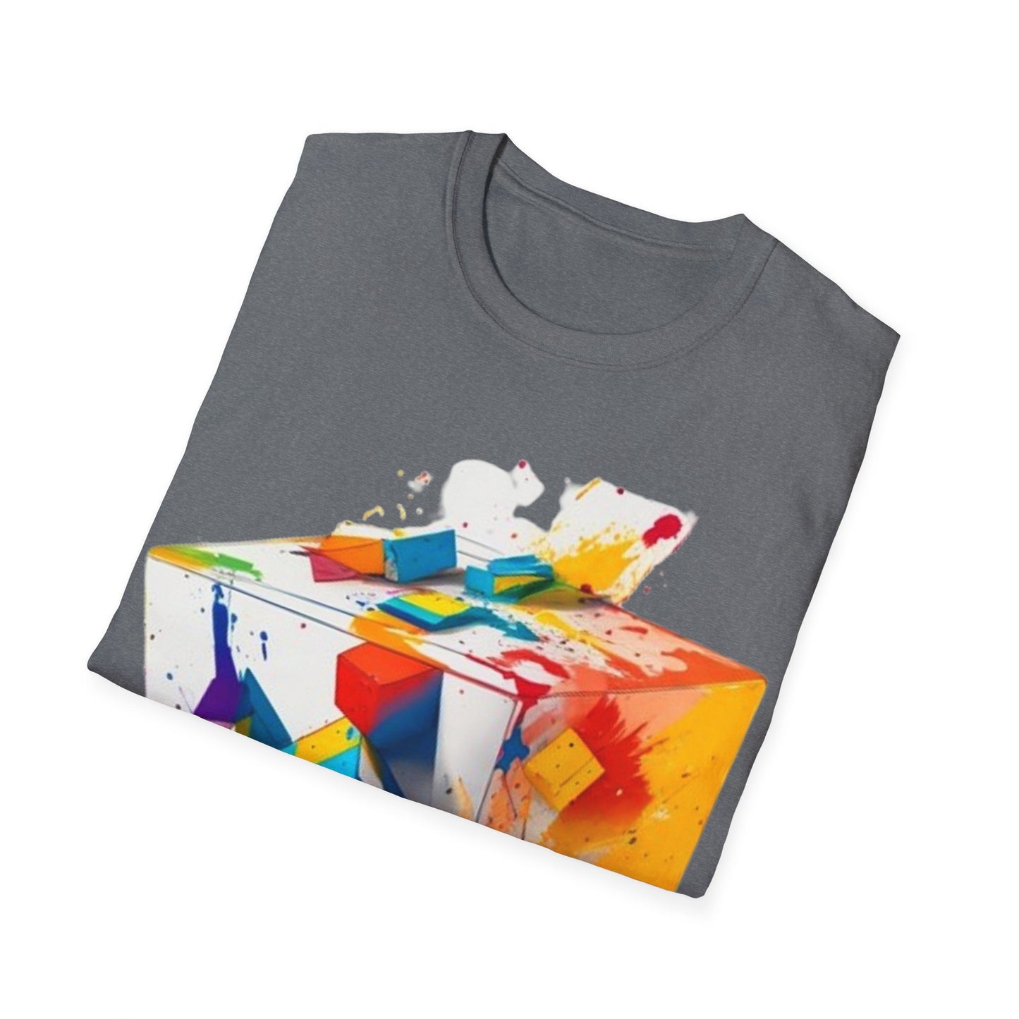 Messy Colourful 3D Cube - Unisex T-Shirt