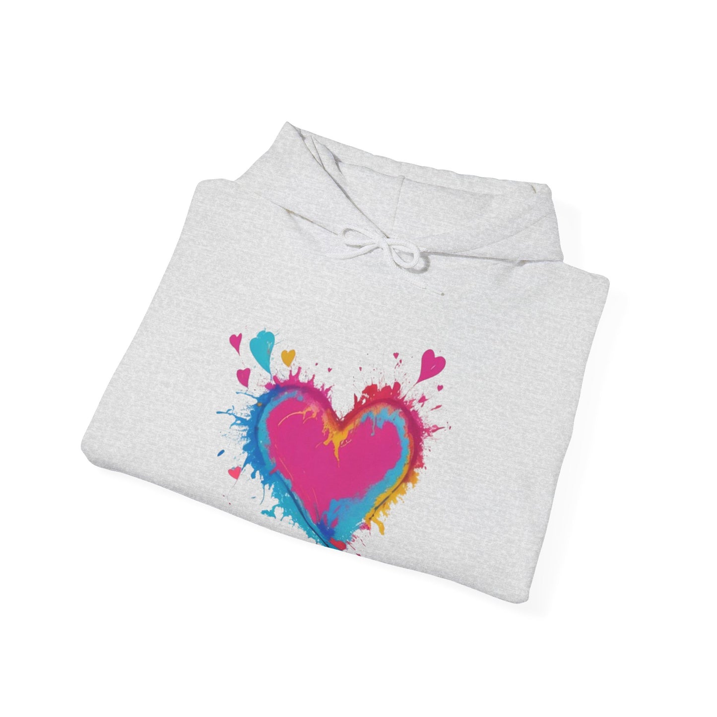 Colourful Love Heart - Unisex Hooded Sweatshirt