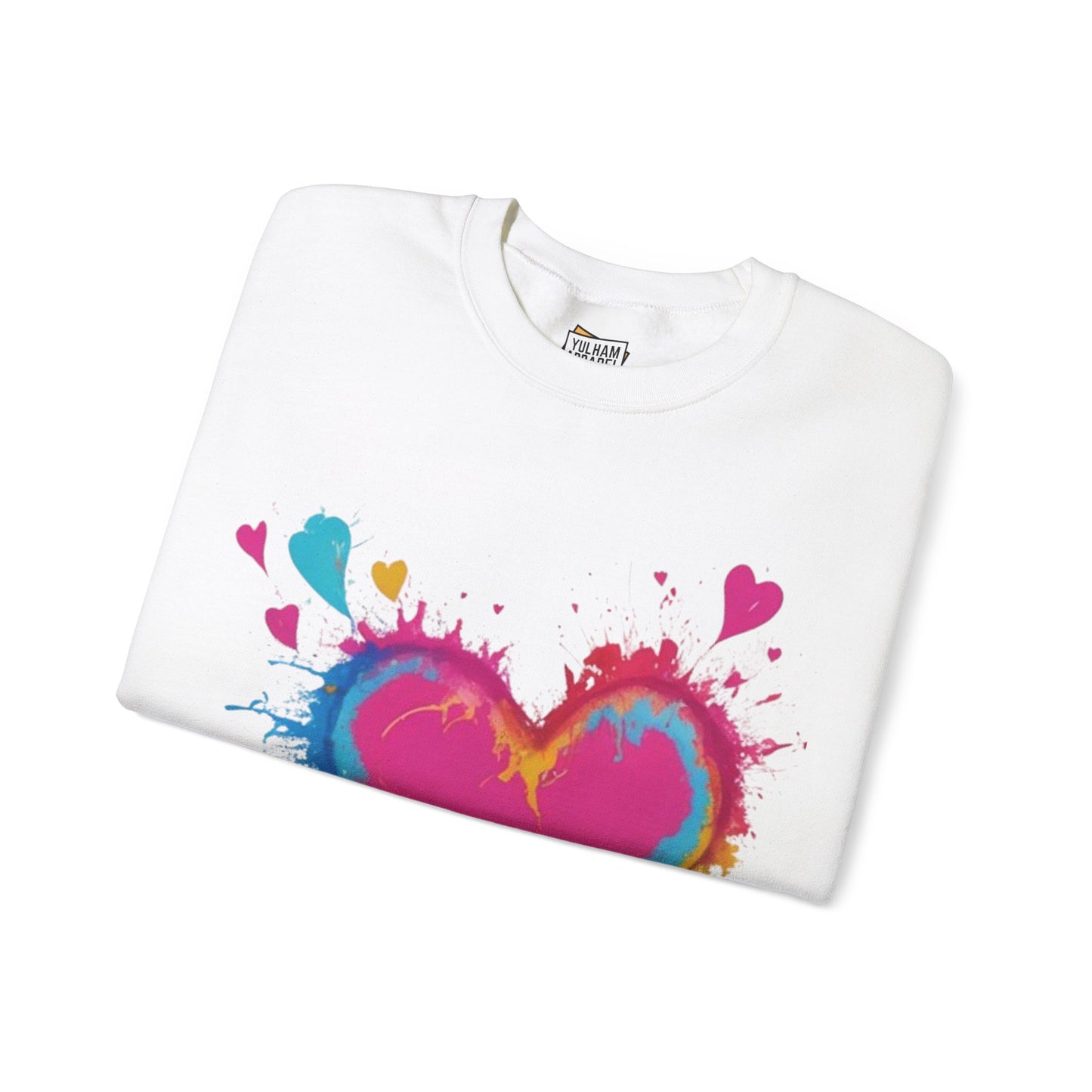 Colourful Love Heart - Unisex Crewneck Sweatshirt