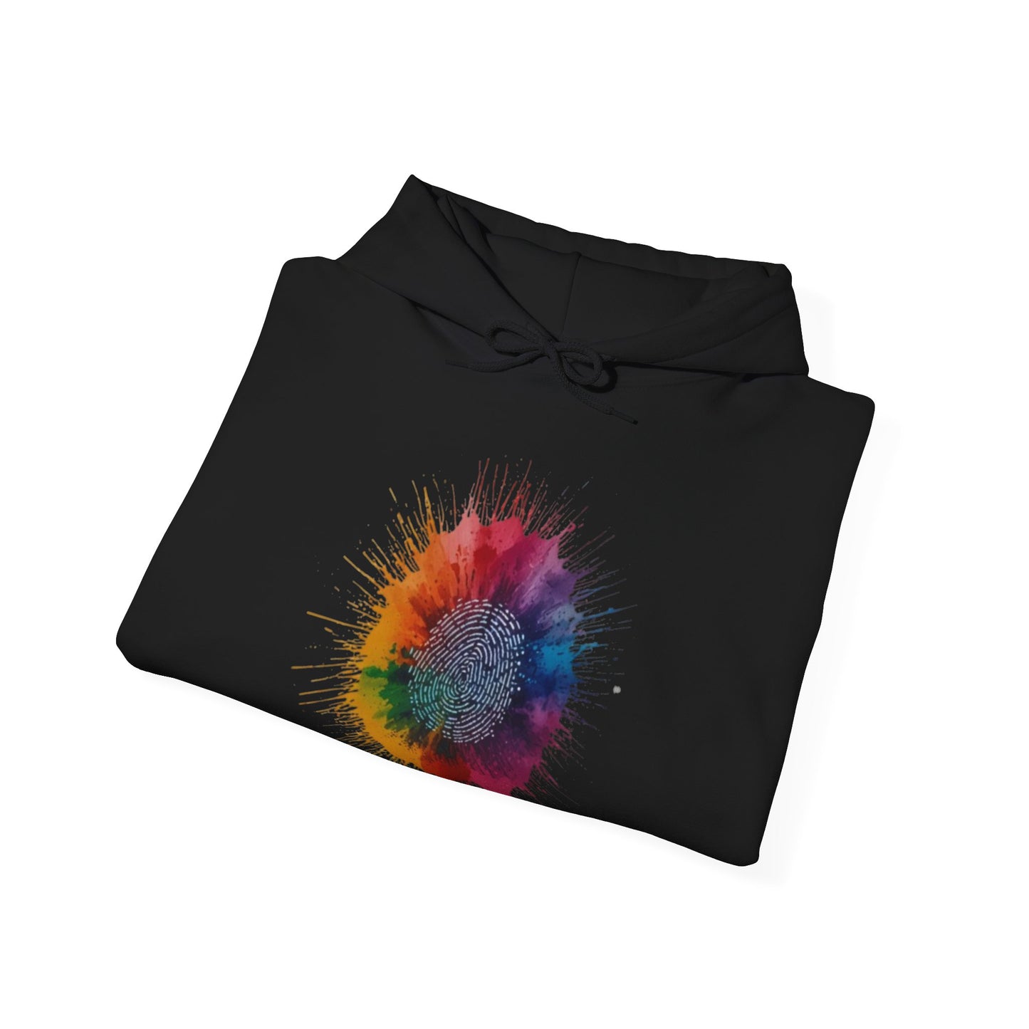 Colourful Messy Fingerprint - Unisex Hooded Sweatshirt