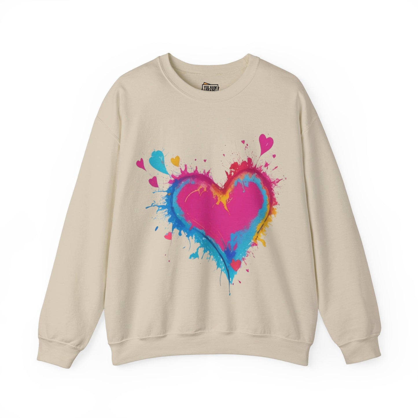 Colourful Love Heart - Unisex Crewneck Sweatshirt