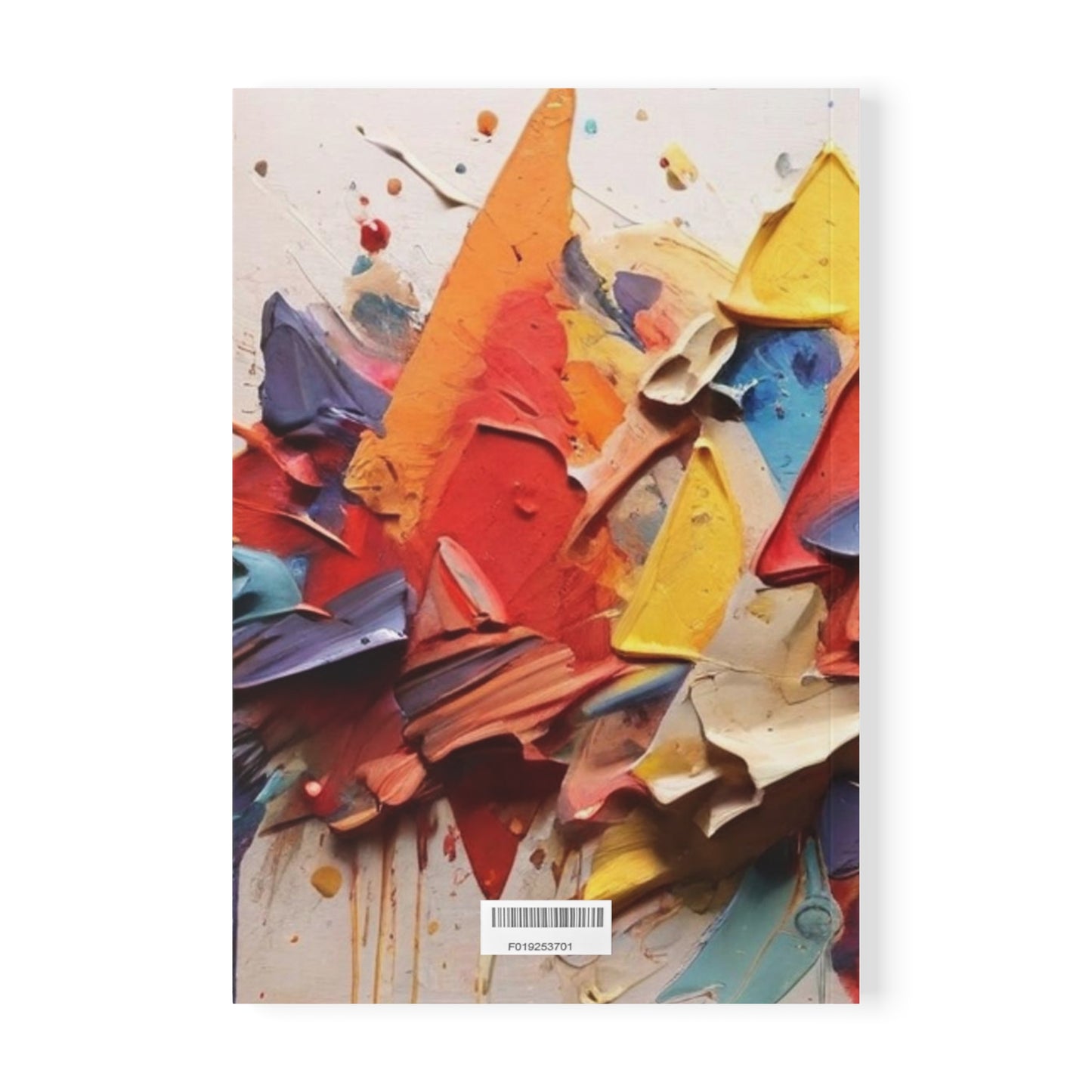 Messy Colourful Triangles Art - Softcover Notebook, A5