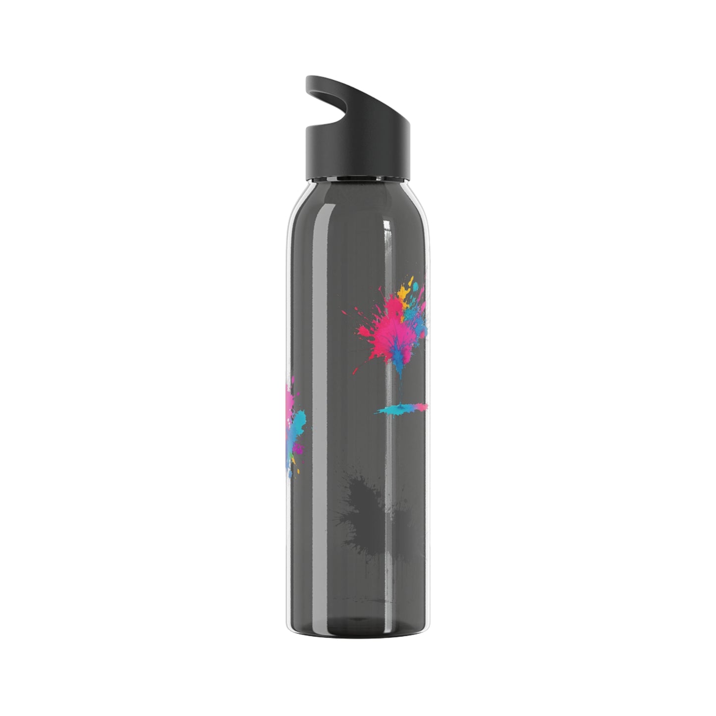 Colourful Paint Splatter - Sky Water Bottle