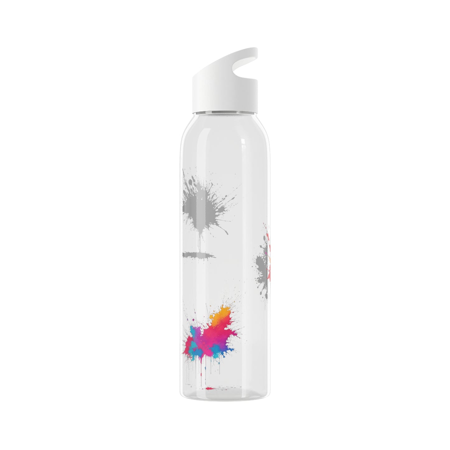 Colourful Paint Splatter - Sky Water Bottle