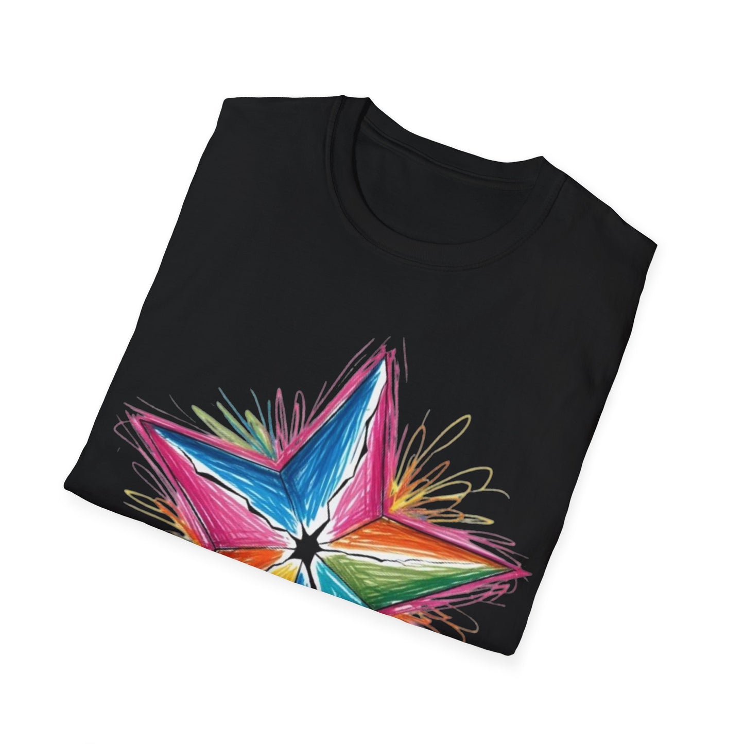 Vibrant Coloured Messy Star - Unisex T-Shirt