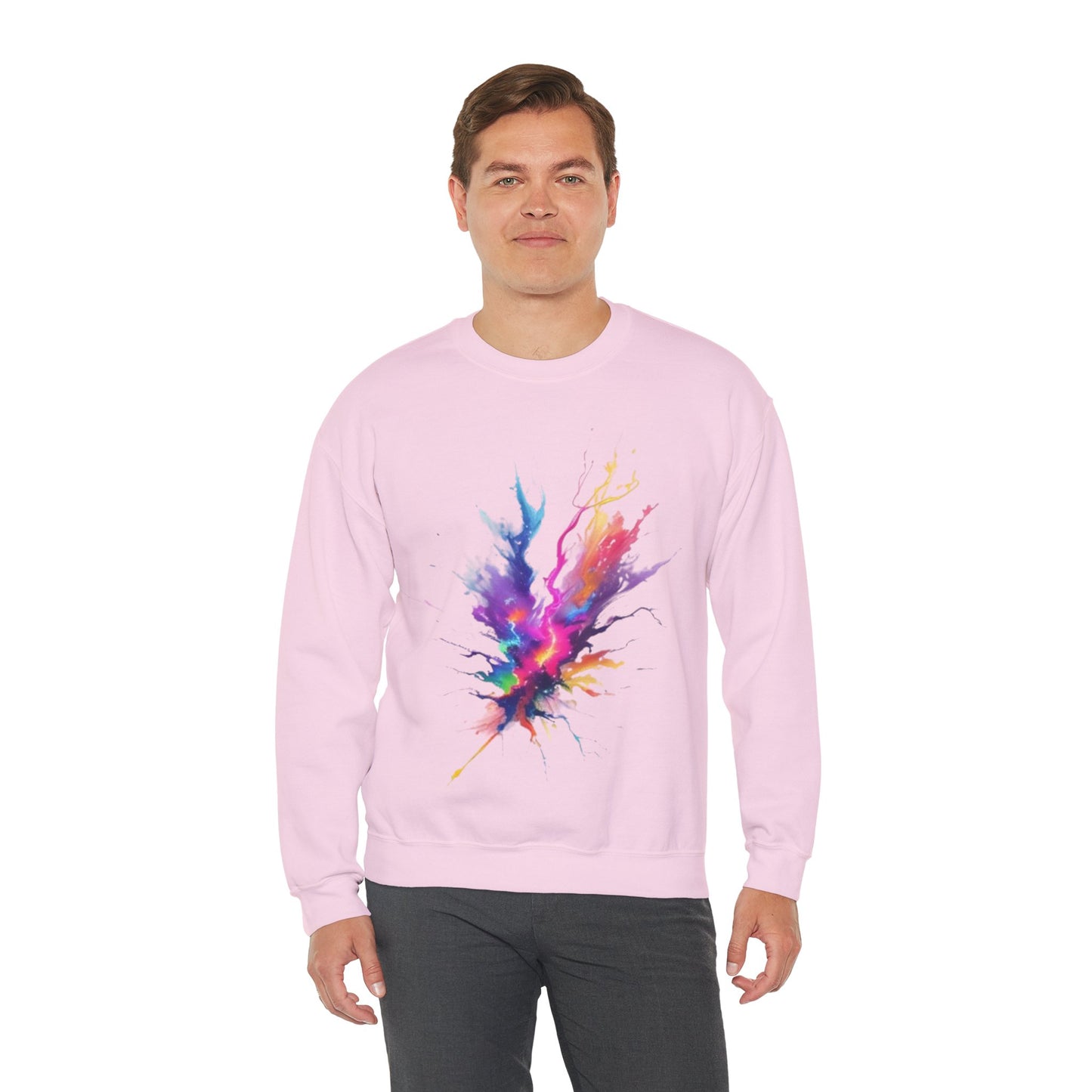 Messy Colourful Lightning Bolts - Unisex Crewneck Sweatshirt
