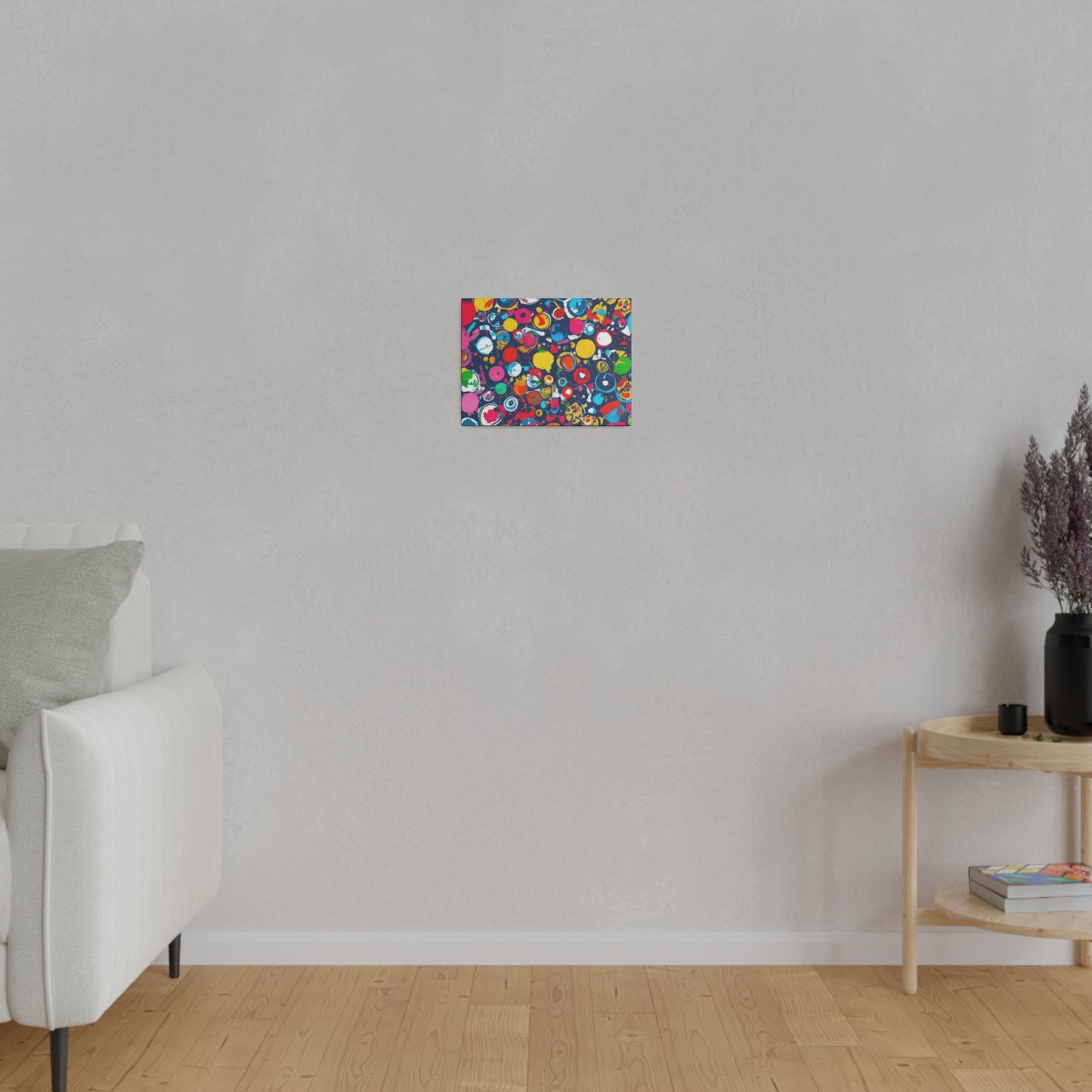 Colourful Circle Art - Matte Canvas, Stretched, 0.75"
