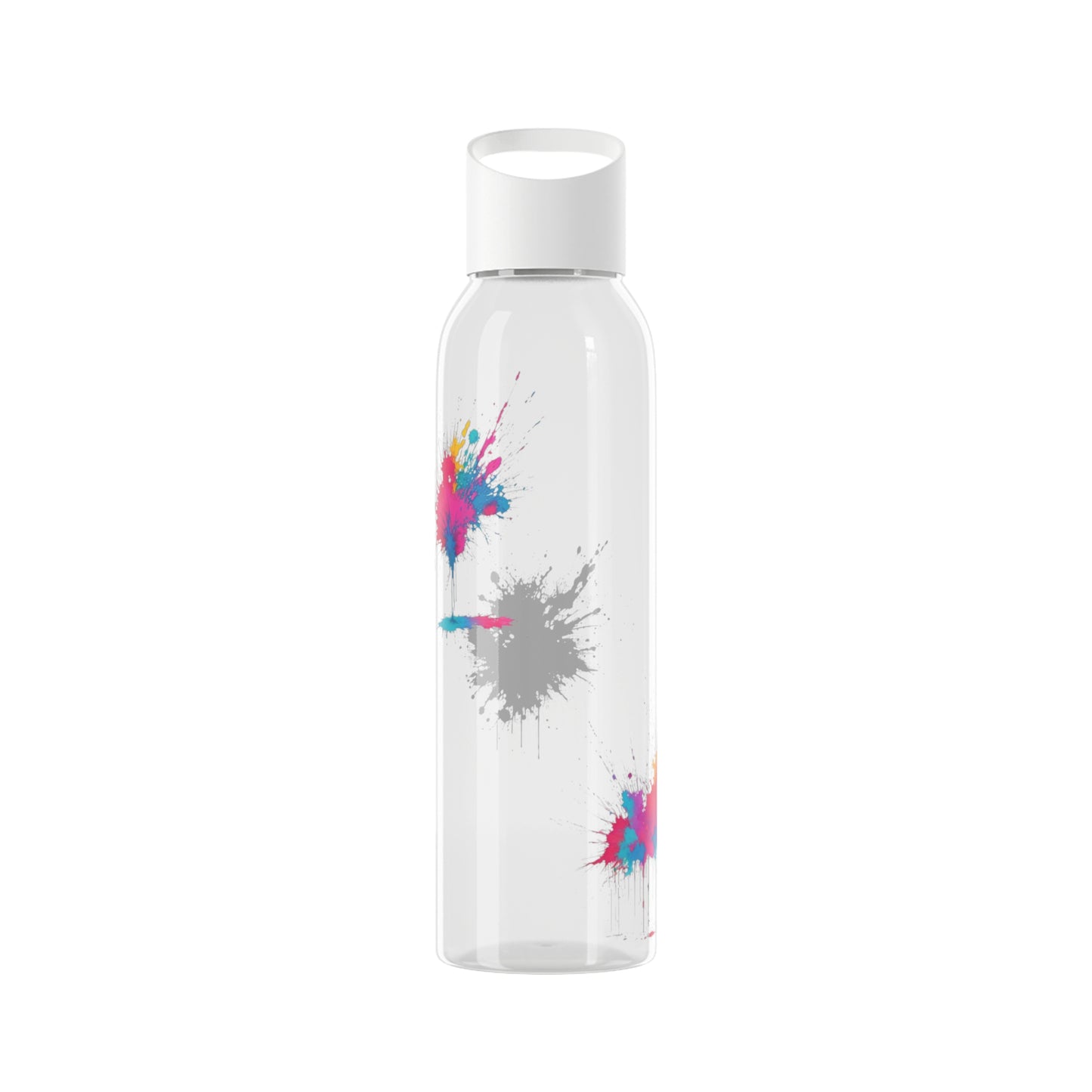 Colourful Paint Splatter - Sky Water Bottle