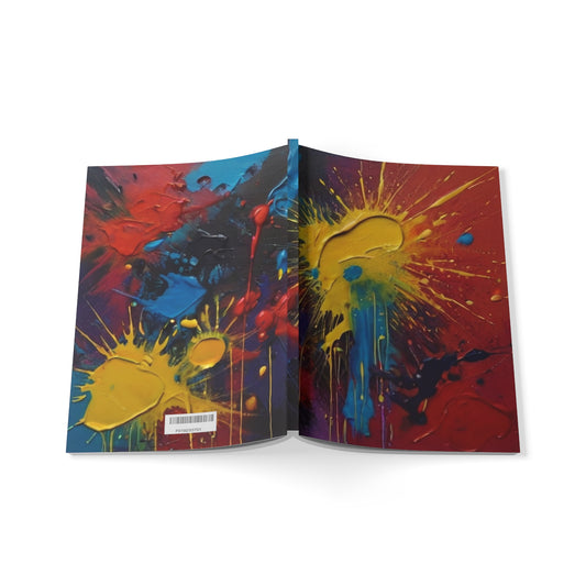 Messy Paint Prints - Softcover Notebook, A5