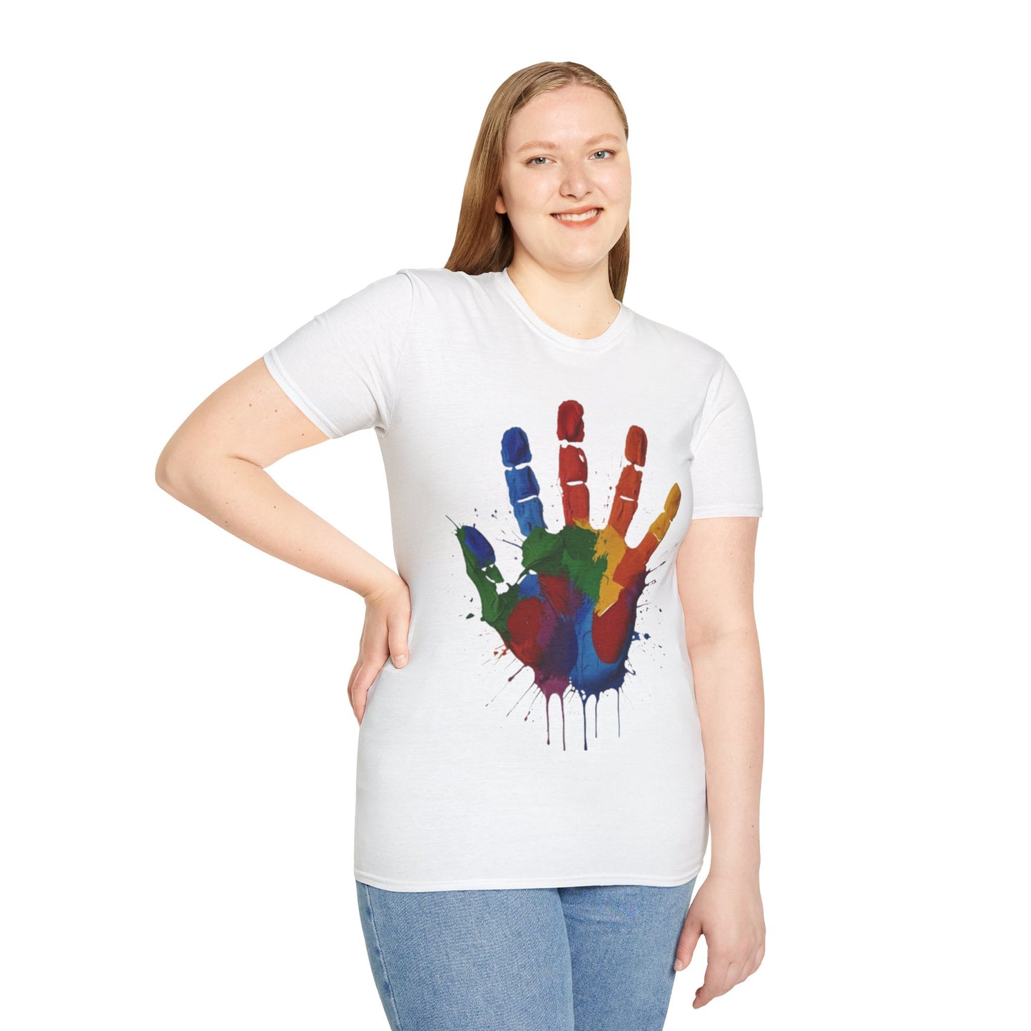 Colourful Messy Fingerprint - Unisex T-Shirt