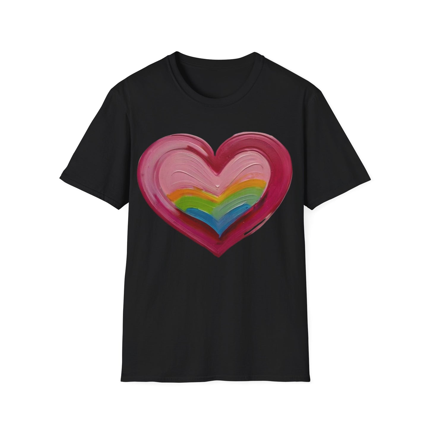 Pink Painted Love Heart - Unisex T-Shirt