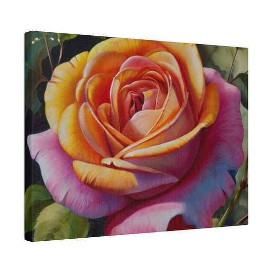 Flamboyant Pink Rose - Matte Canvas, Stretched, 0.75"