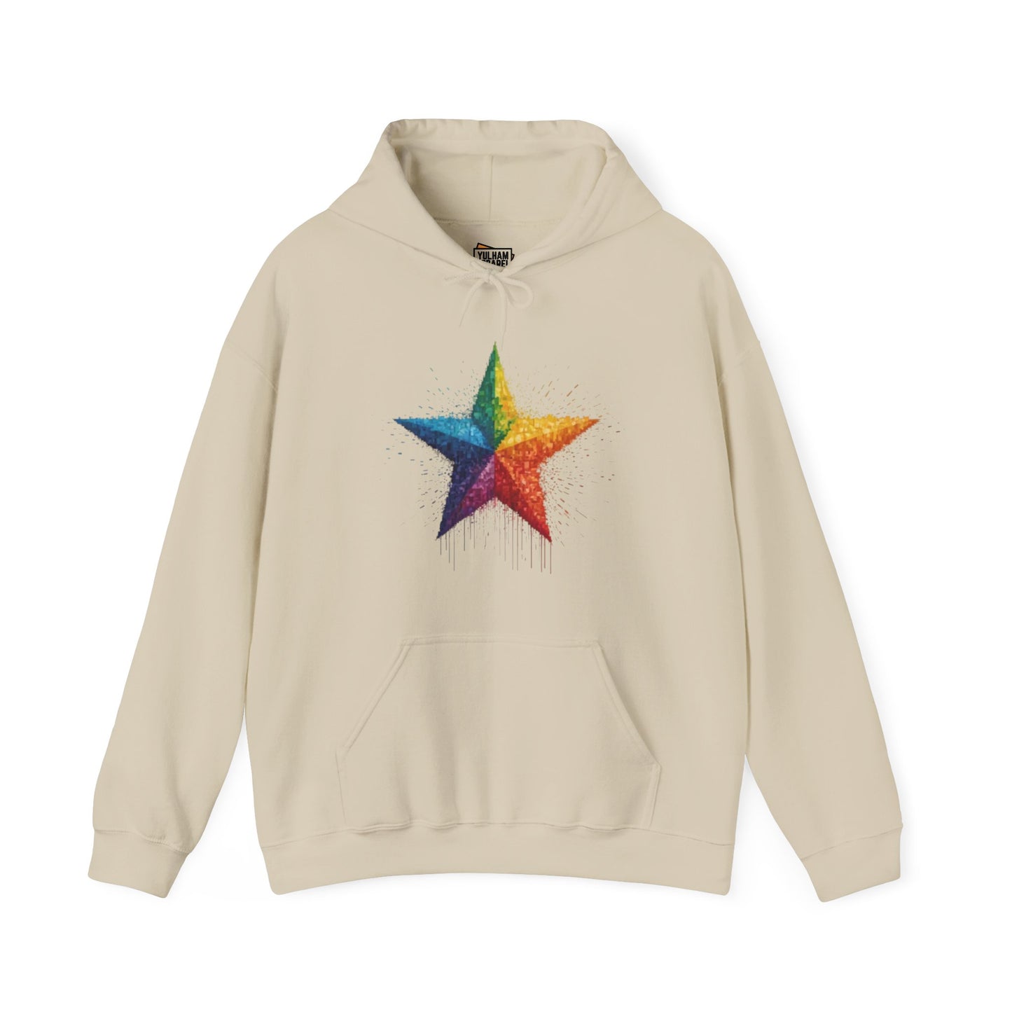 Pixelated Star - Unisex Hooded Sweatshirt