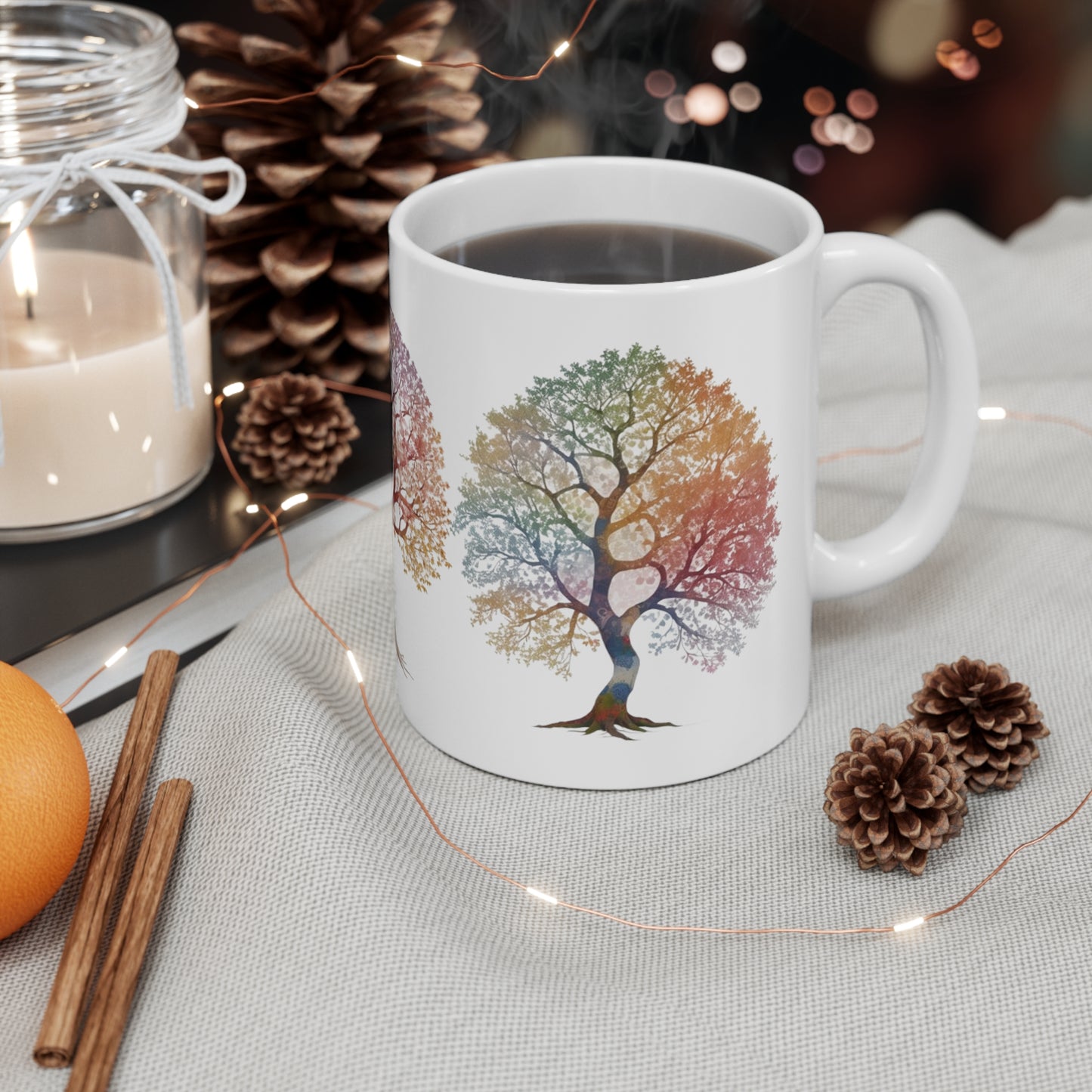Multicoloured Tree of Life Mug - Ceramic Coffee Mug 11oz