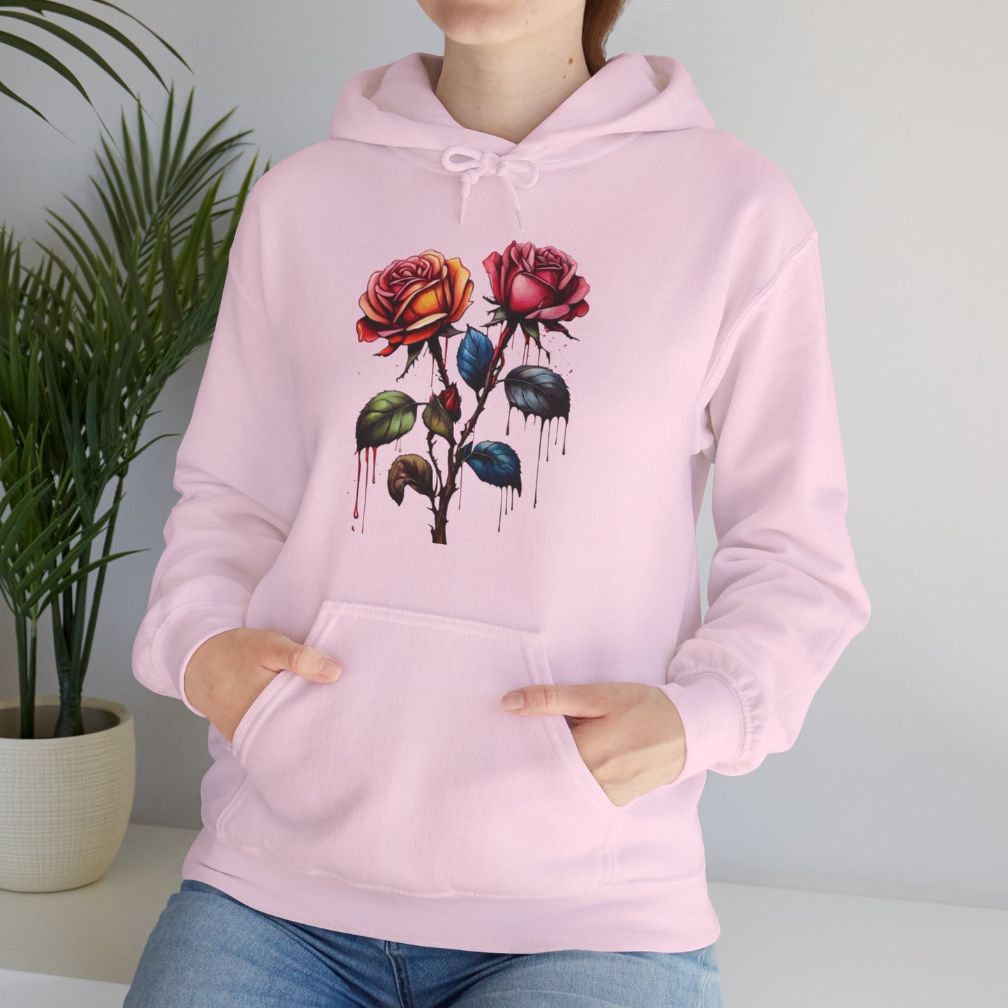 Colourful Rose Duo - Unisex Hooded Sweatshirt