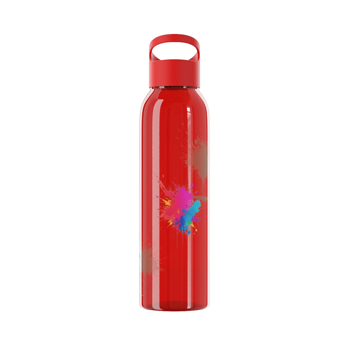 Colourful Paint Splatter - Sky Water Bottle