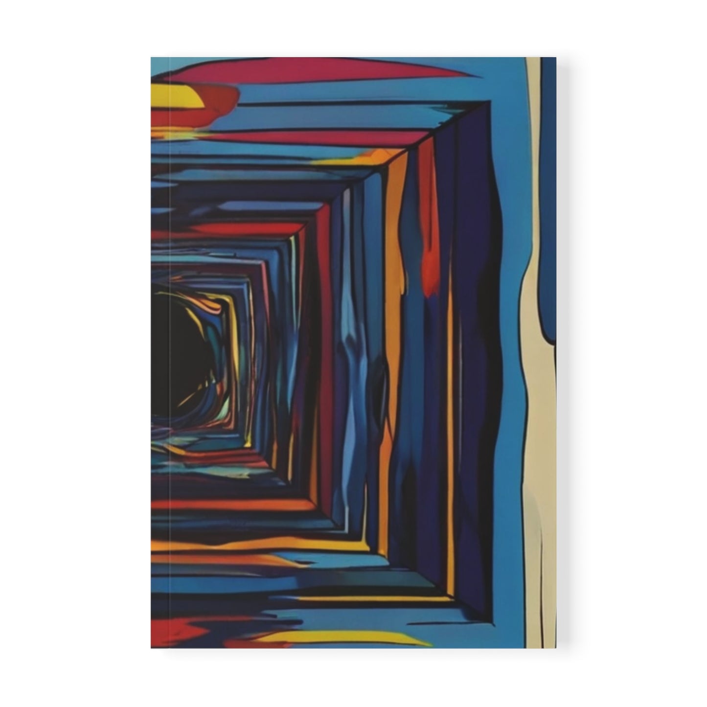 Messy Colourful 2D Artwork - Softcover Notebook, A5