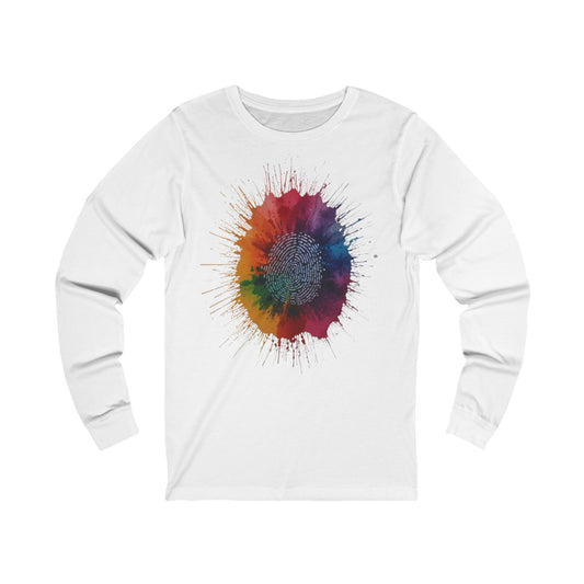 Colourful Messy Fingerprint - Unisex Long Sleeve T-Shirt