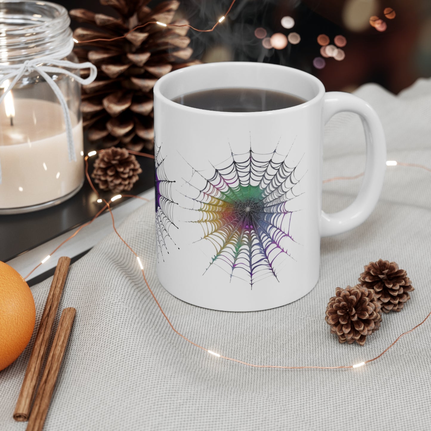 Spiderwebs Art Mug - Ceramic Coffee Mug 11oz