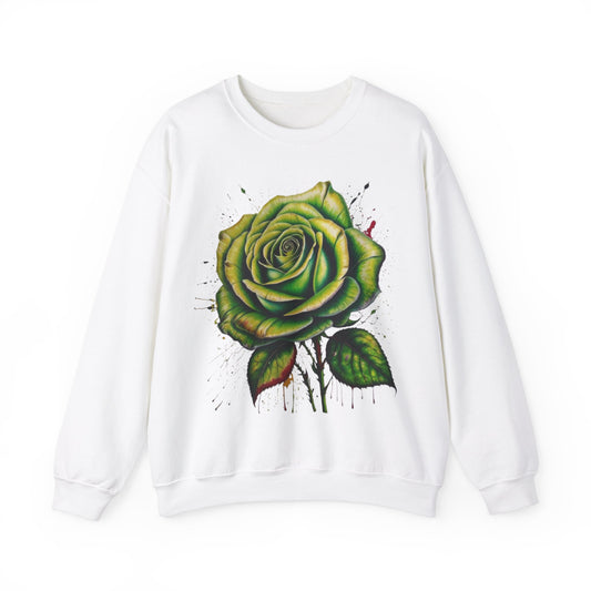 Messy Green Rose - Unisex Crewneck Sweatshirt