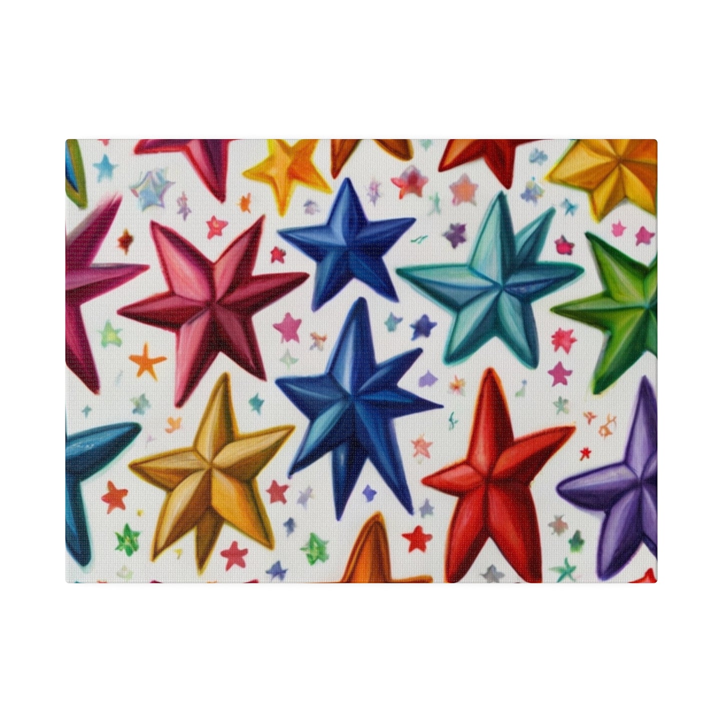 Colourful Stars - Matte Canvas, Stretched, 0.75"