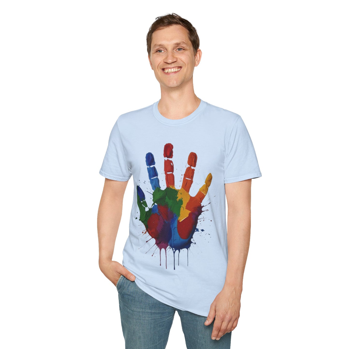 Colourful Messy Fingerprint - Unisex T-Shirt