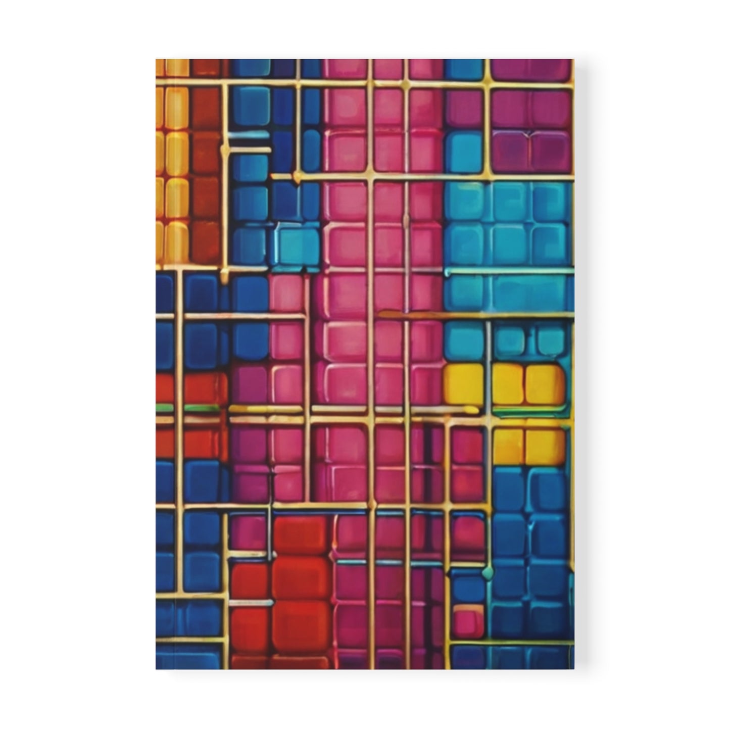 Colourful Cubes - Softcover Notebook, A5