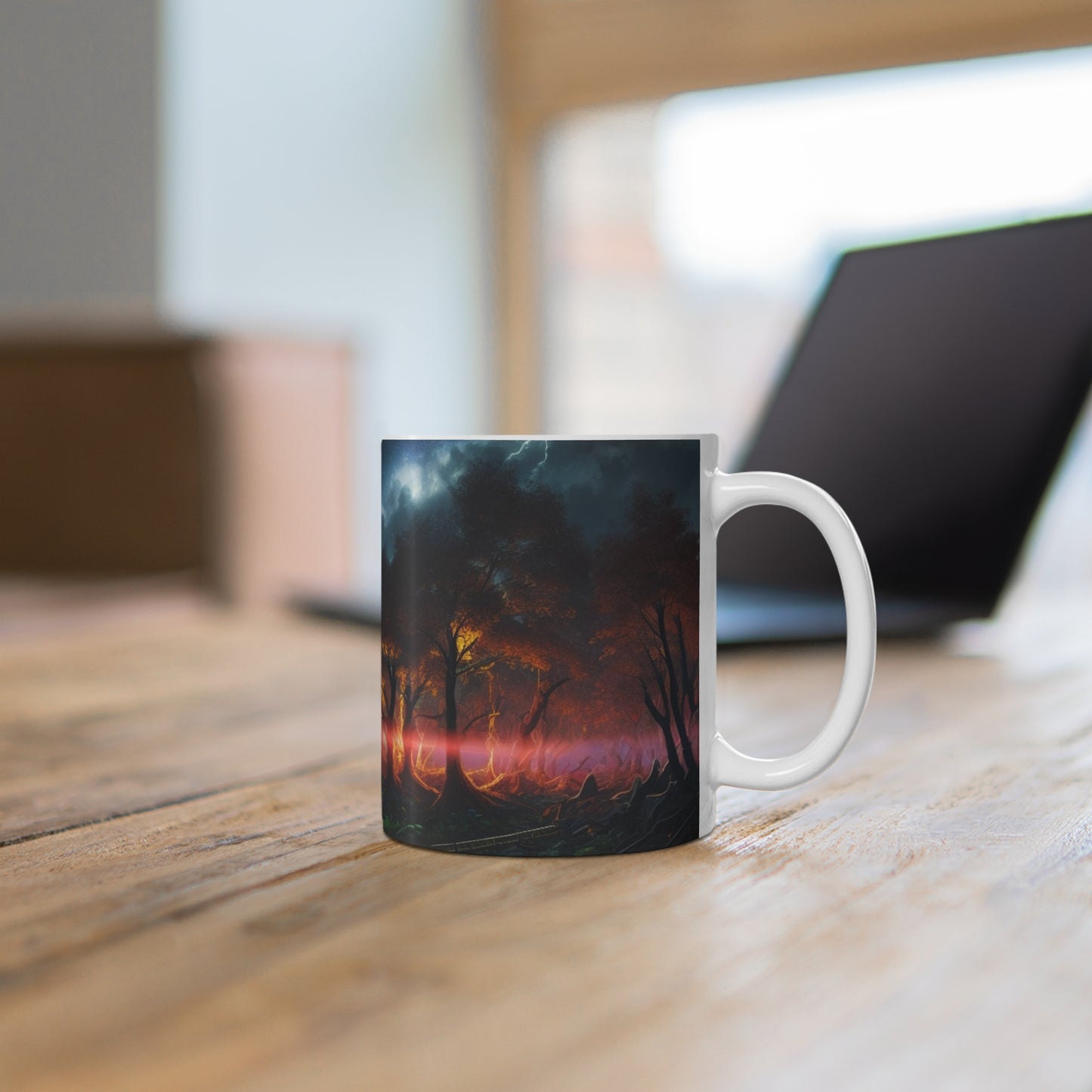 Lightning Forest Mug - Ceramic Coffee Mug 11oz