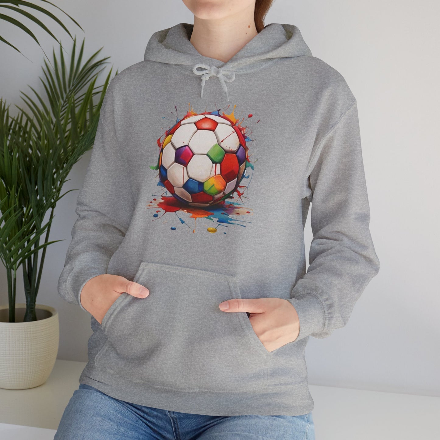Colourful Messy Football - Unisex Hooded Sweatshirt