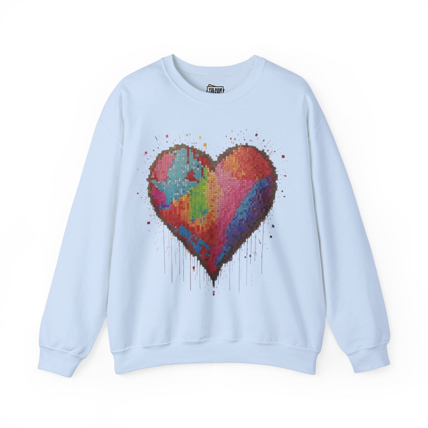 Pixelated Love Heart - Unisex Crewneck Sweatshirt