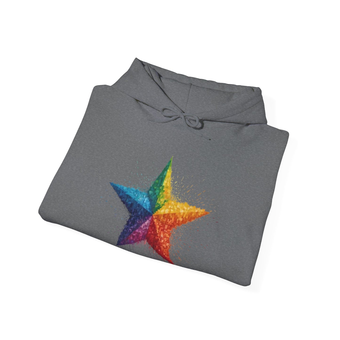 Pixelated Star - Unisex Hooded Sweatshirt