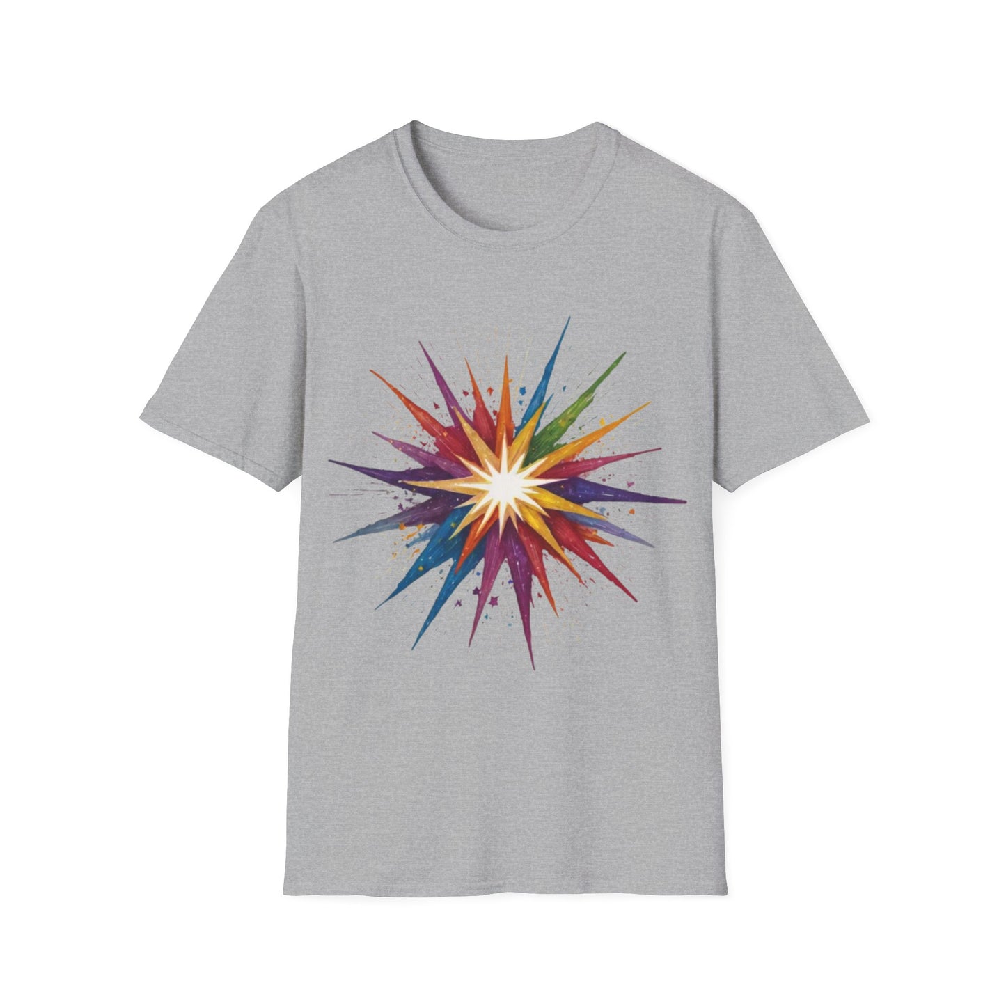 Colourful Exploding Star - Unisex T-Shirt