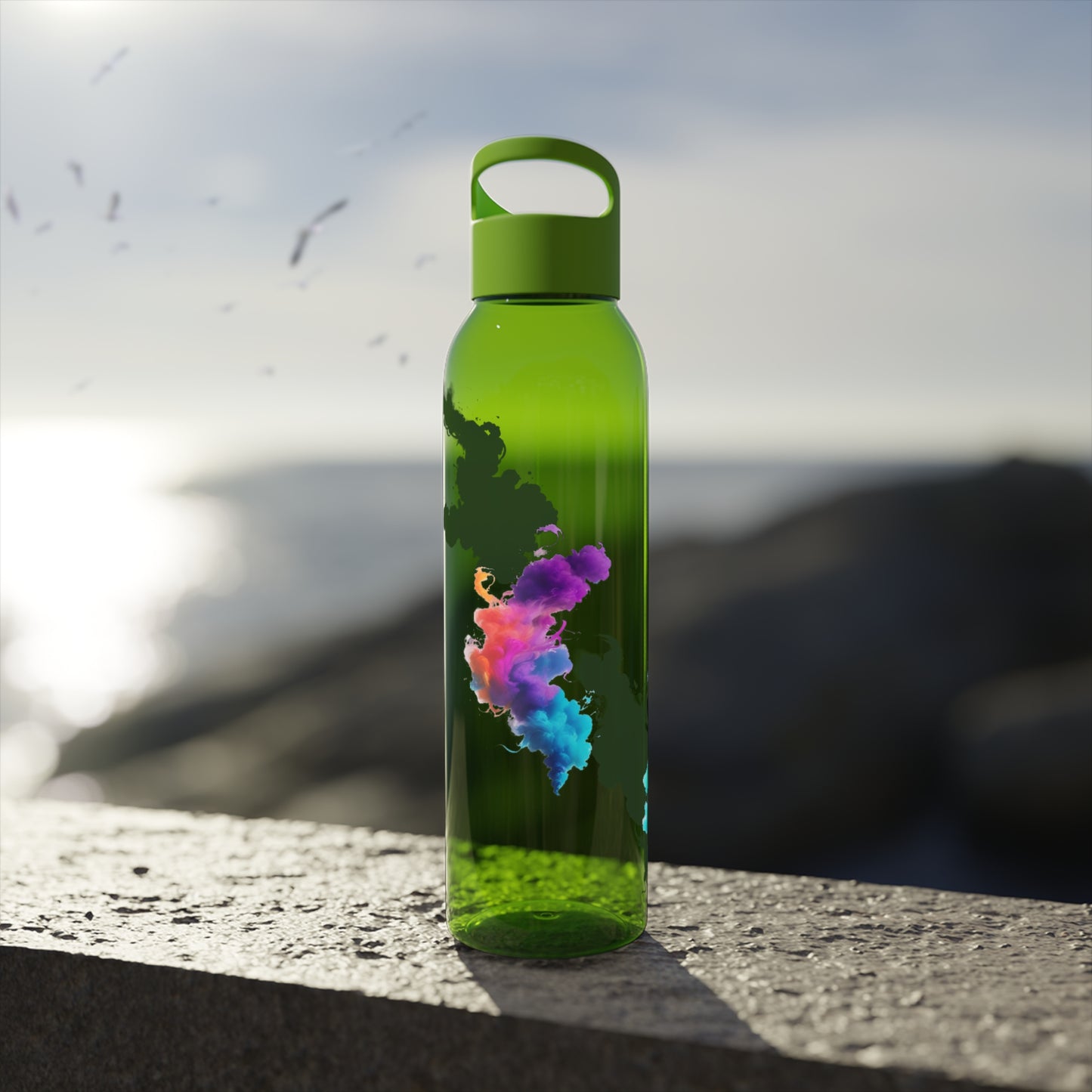 Colourful Smoke - Sky Water Bottle