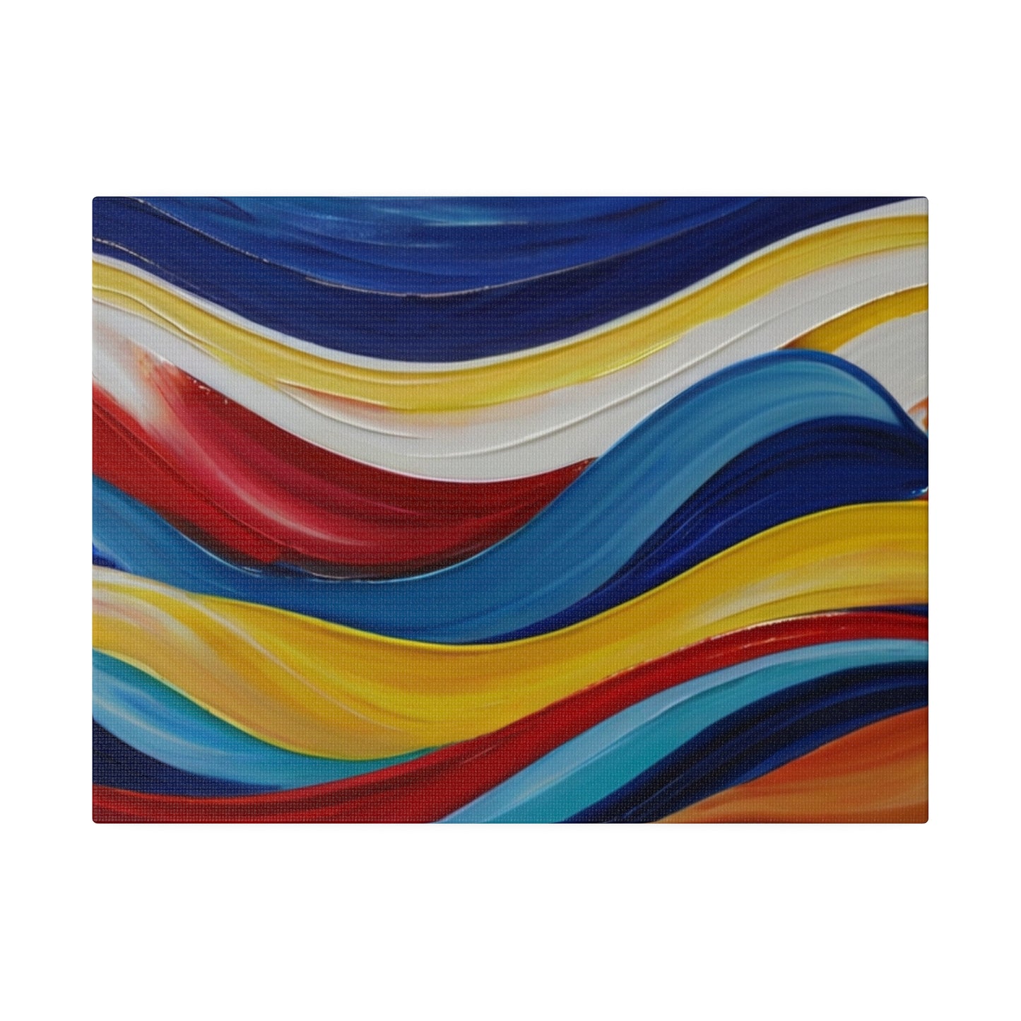 Colourful Waves At Sea - Matte Canvas, Stretched, 0.75"