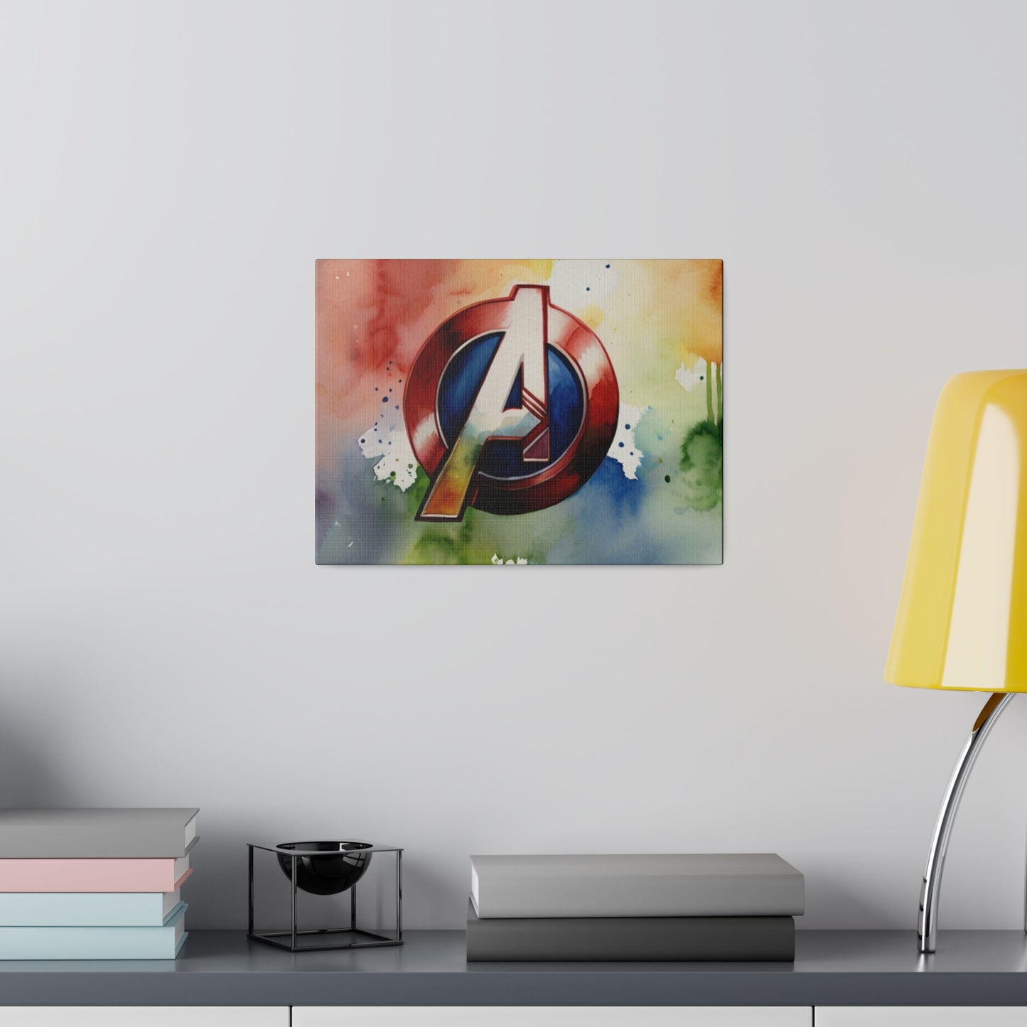 Colourful Avengers Logo - Matte Canvas, Stretched, 0.75"