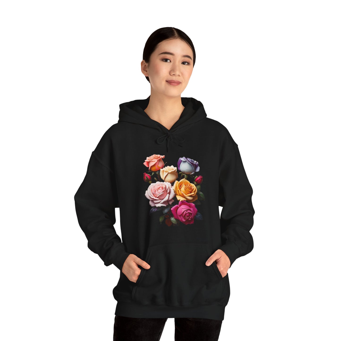 Multicoloured Roses - Unisex Hooded Sweatshirt
