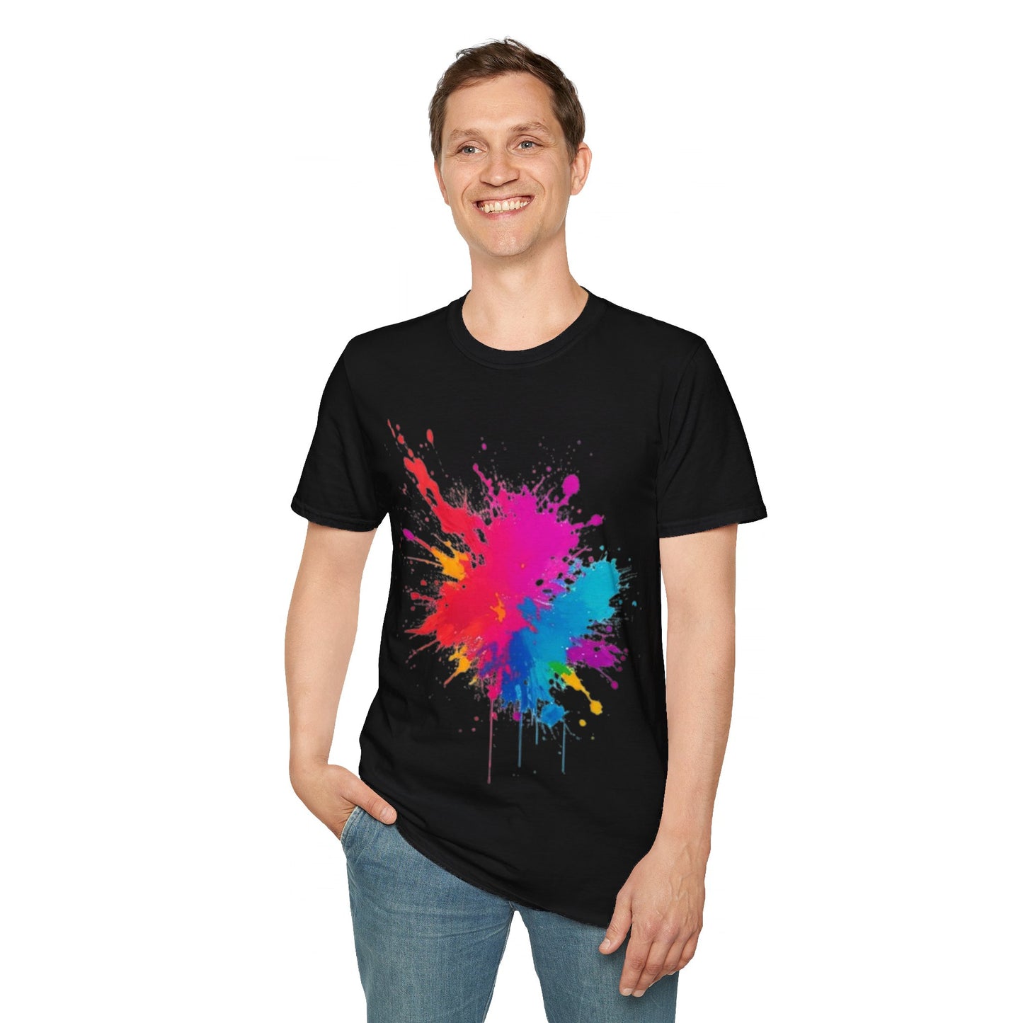 Colourful Paint Splatter - Unisex T-Shirt