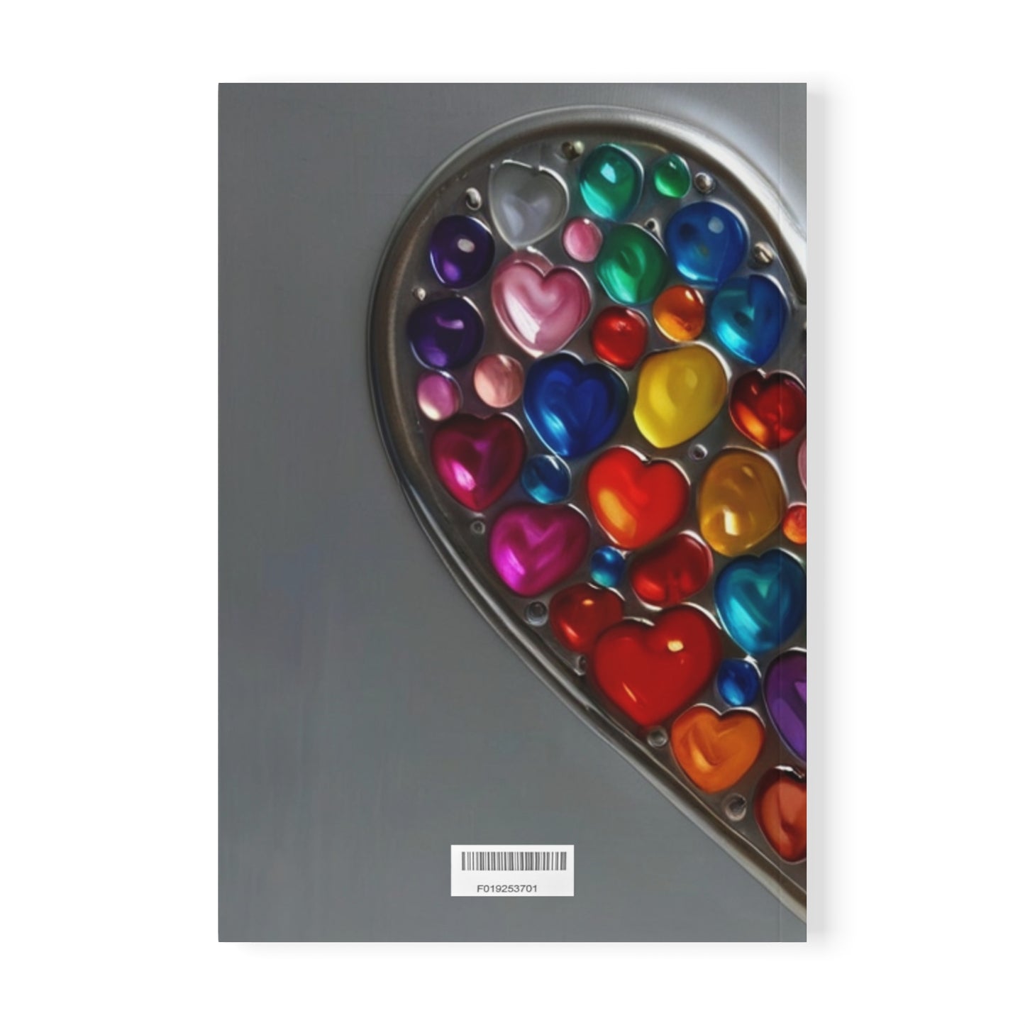 Silver Filled Love Heart - Softcover Notebook, A5