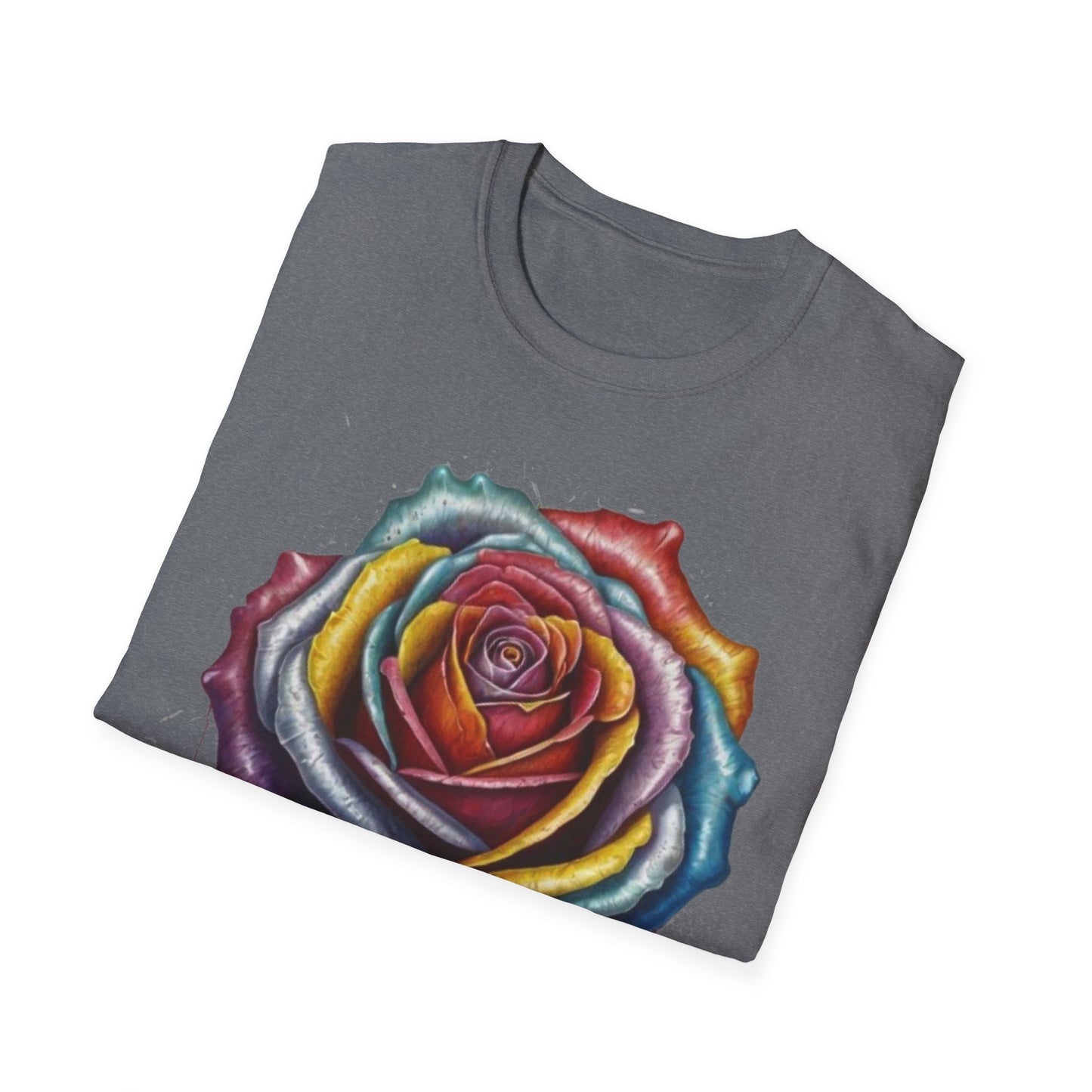 Messy Multicoloured Rose - Unisex T-Shirt