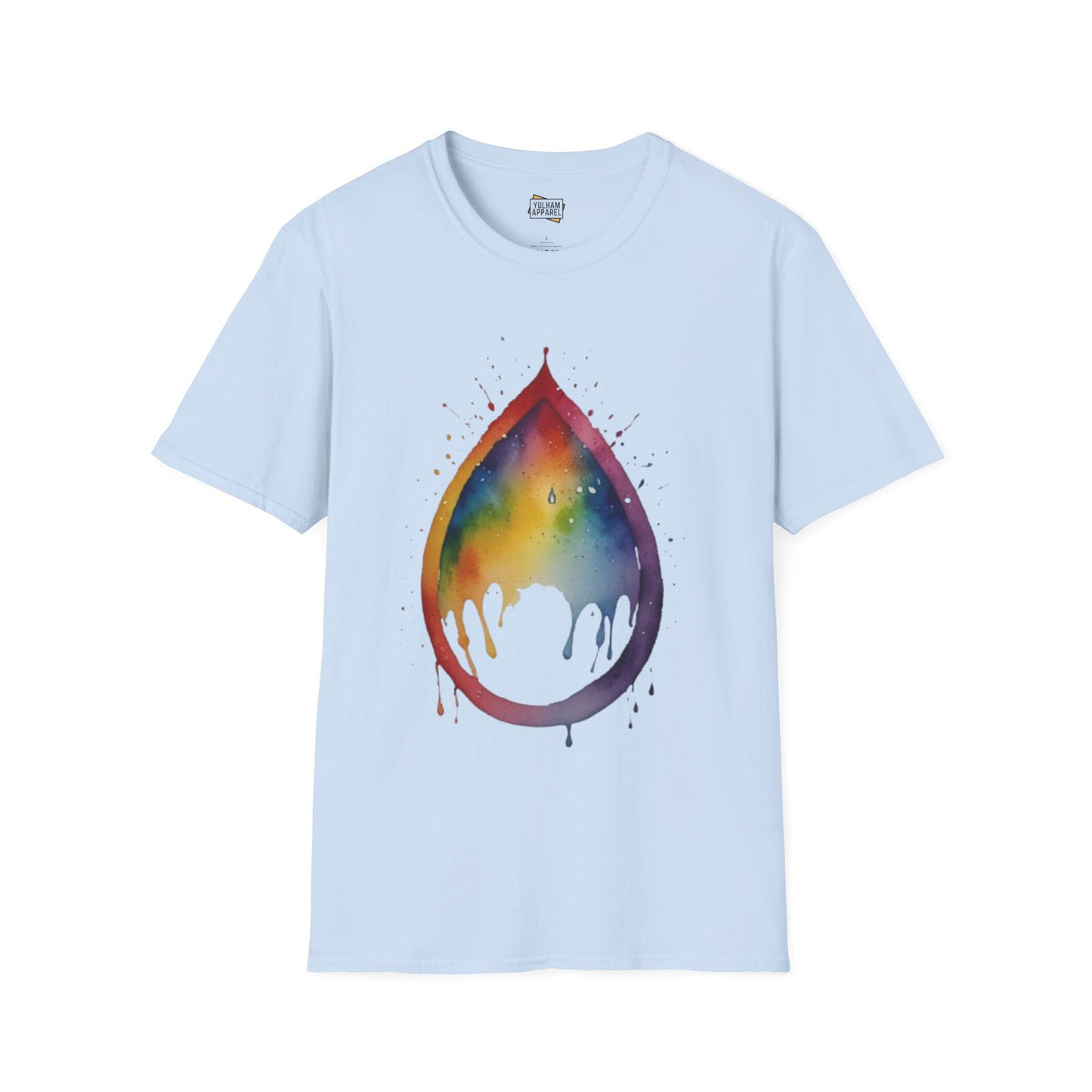 Colourful Watercolour Raindrop - Unisex T-Shirt