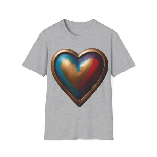 Bronze Colourful Love Heart - Unisex T-Shirt