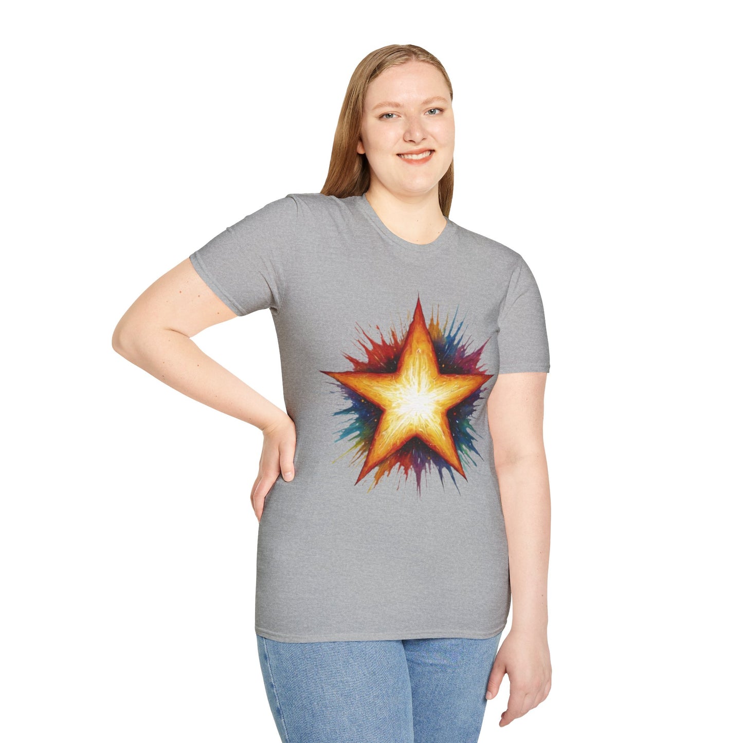 Burning Golden Star - Unisex T-Shirt