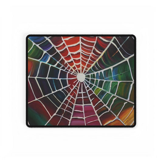 Colourful Spiderweb - Desk Mat