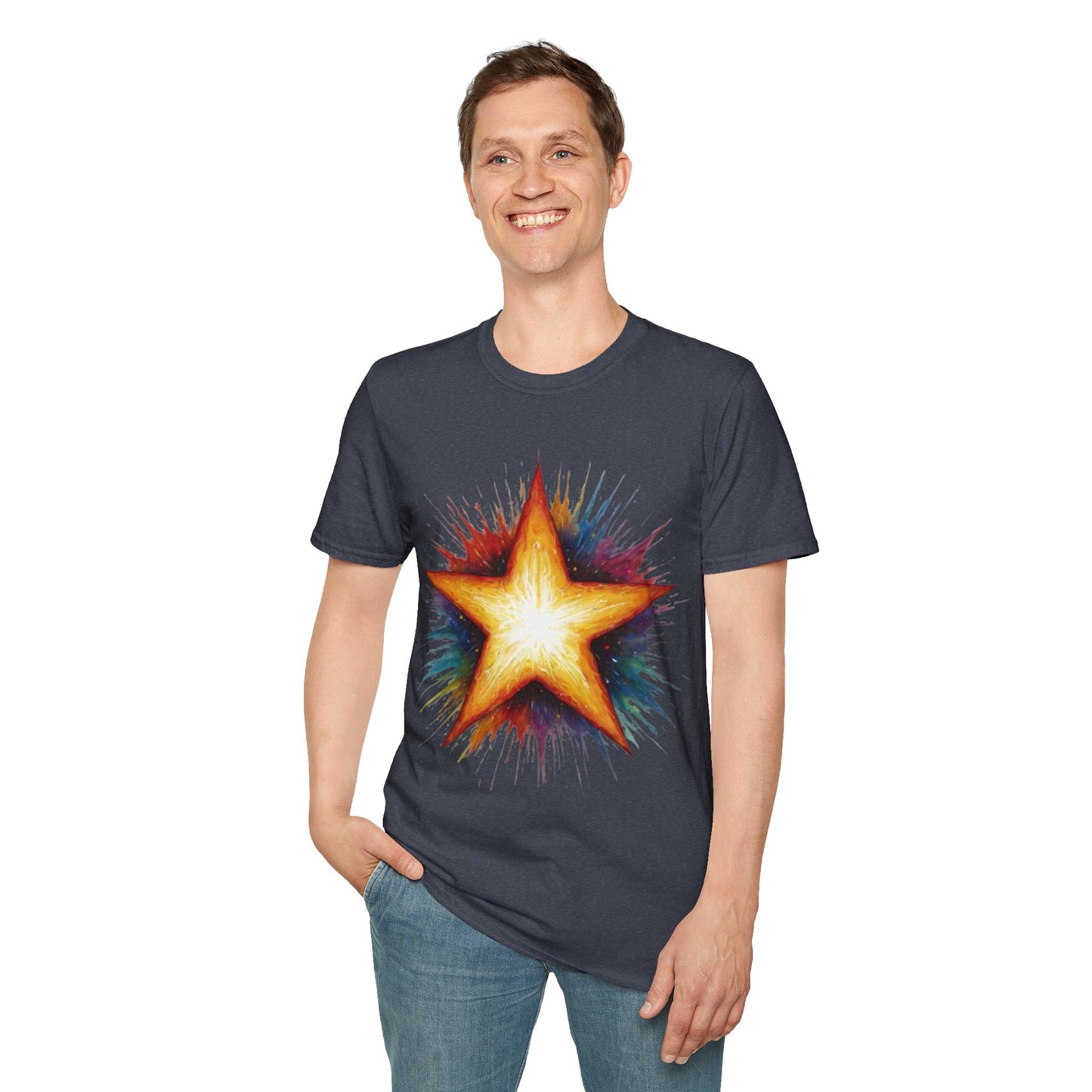 Burning Golden Star - Unisex T-Shirt