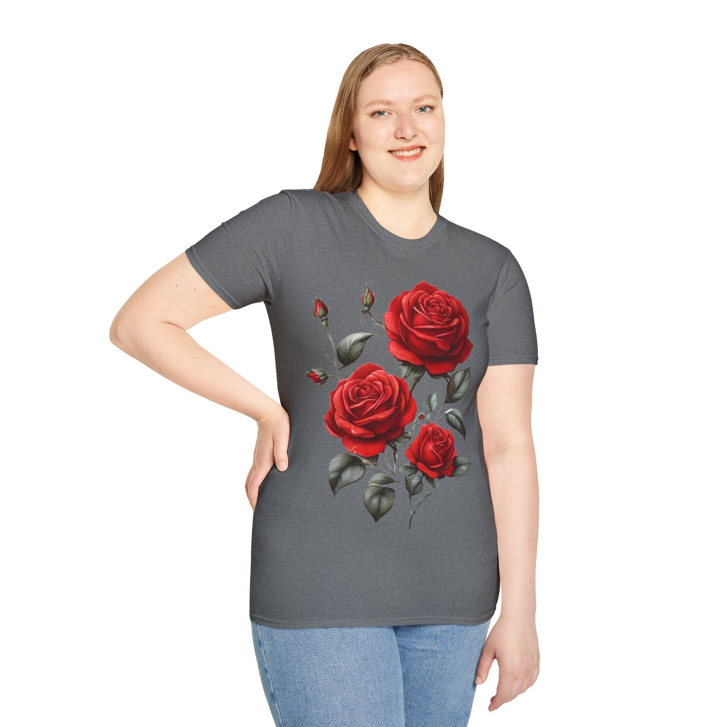 Three Red Roses - Unisex T-Shirt