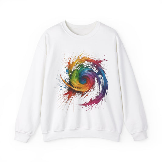 Colourful Messy Swirly Pattern - Unisex Crewneck Sweatshirt