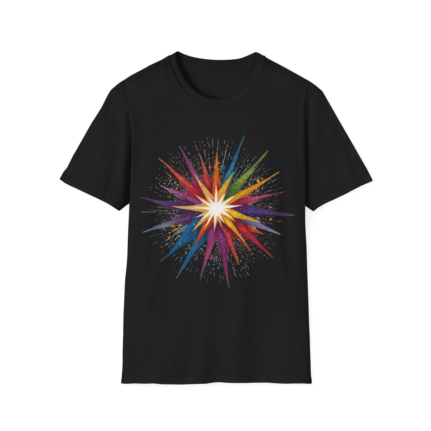 Colourful Exploding Star - Unisex T-Shirt