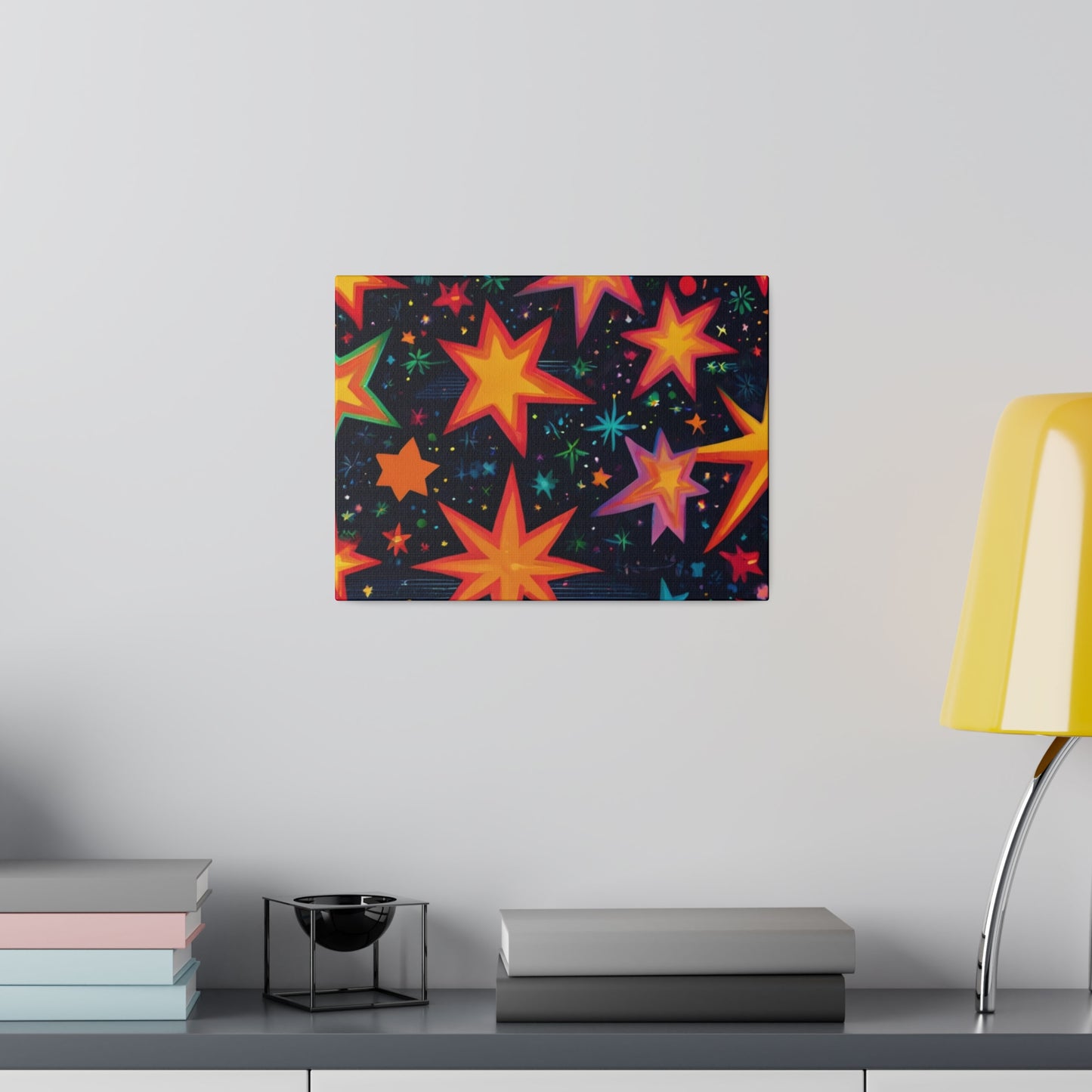 Large Colourful Stars - Matte Canvas, Stretched, 0.75"