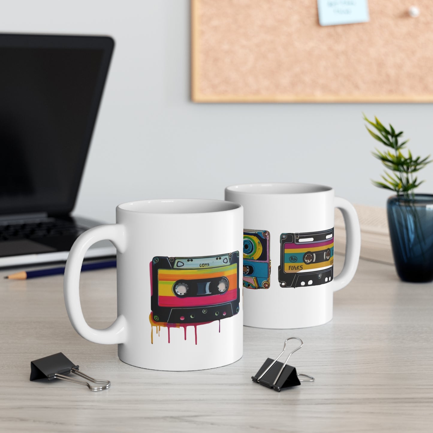 Cassette Tapes Mug  - Ceramic Coffee Mug 11oz