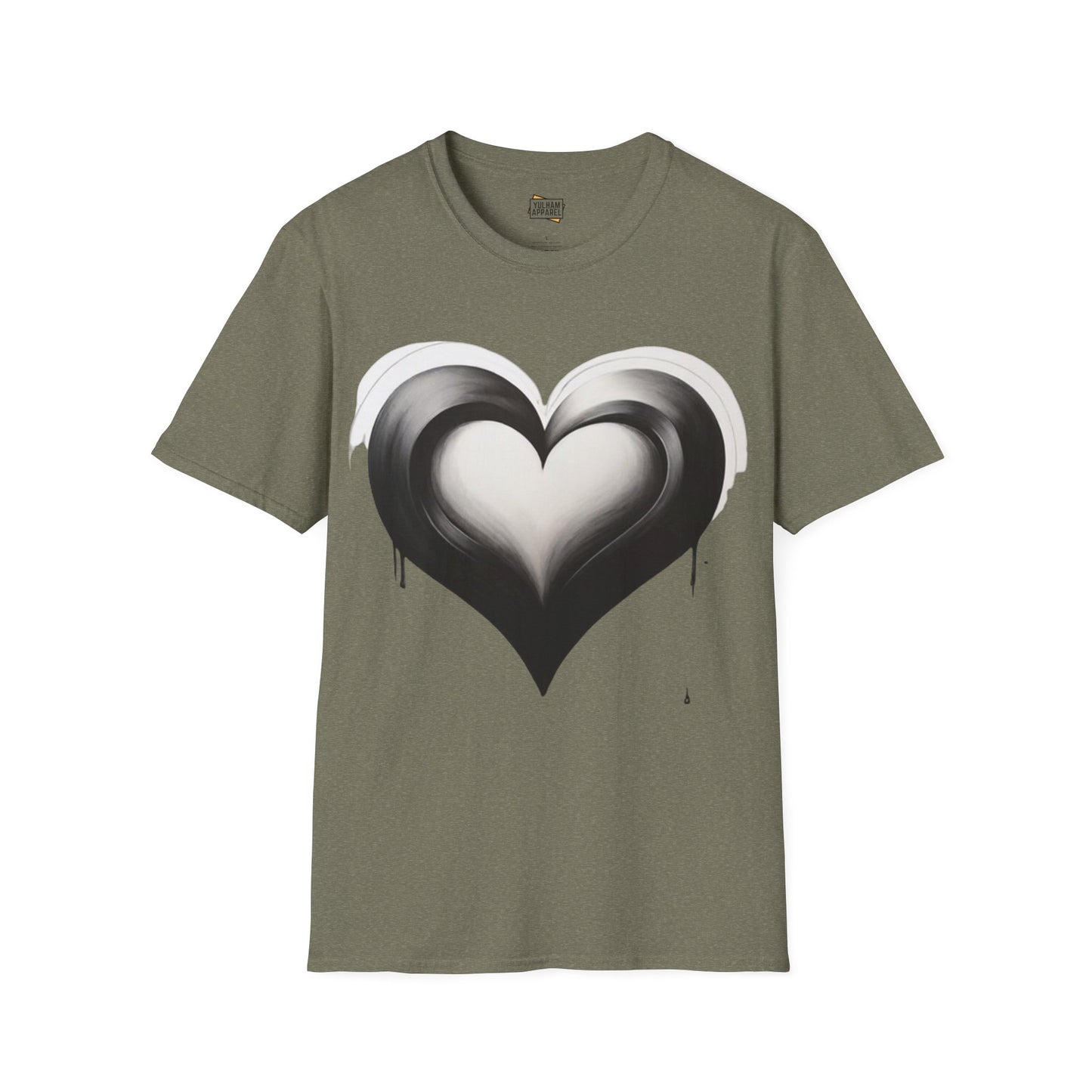 Black and White Heart - Unisex T-Shirt